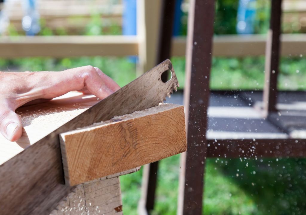 木工作業の様子